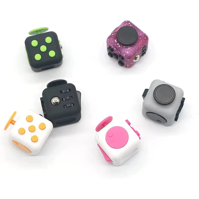 Fidget Stress Relief Dice Colorful Anti-Stress Fingertip Toys for Autism & Anxiety Relief