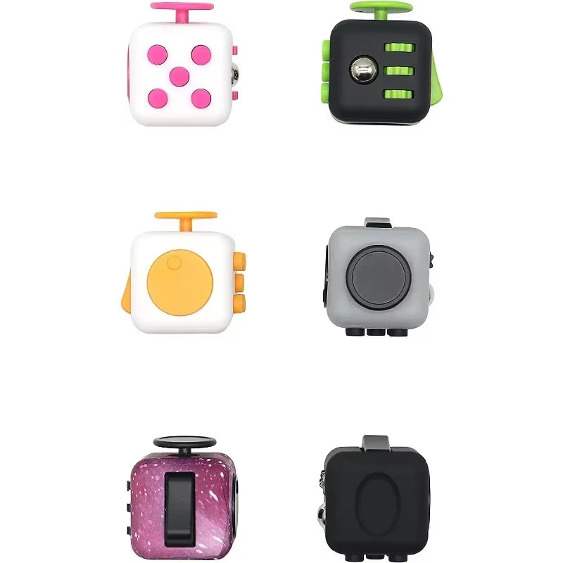 Fidget Stress Relief Dice Colorful Anti-Stress Fingertip Toys for Autism & Anxiety Relief